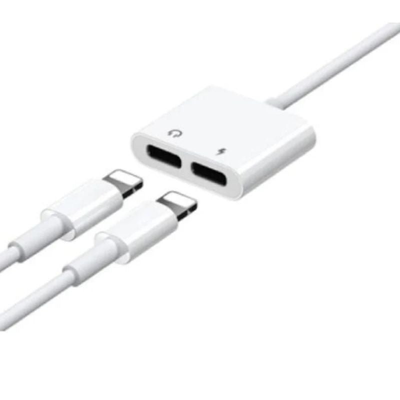 lg_y7UZx7BcKoDLFHbmfiXkb26yU4lunAMqtZd6dDGR.jpg Joyroom SY-104 Lightning to 3.5mm + Lightning 2-in-1 Audio Converter Adapter - Image 1